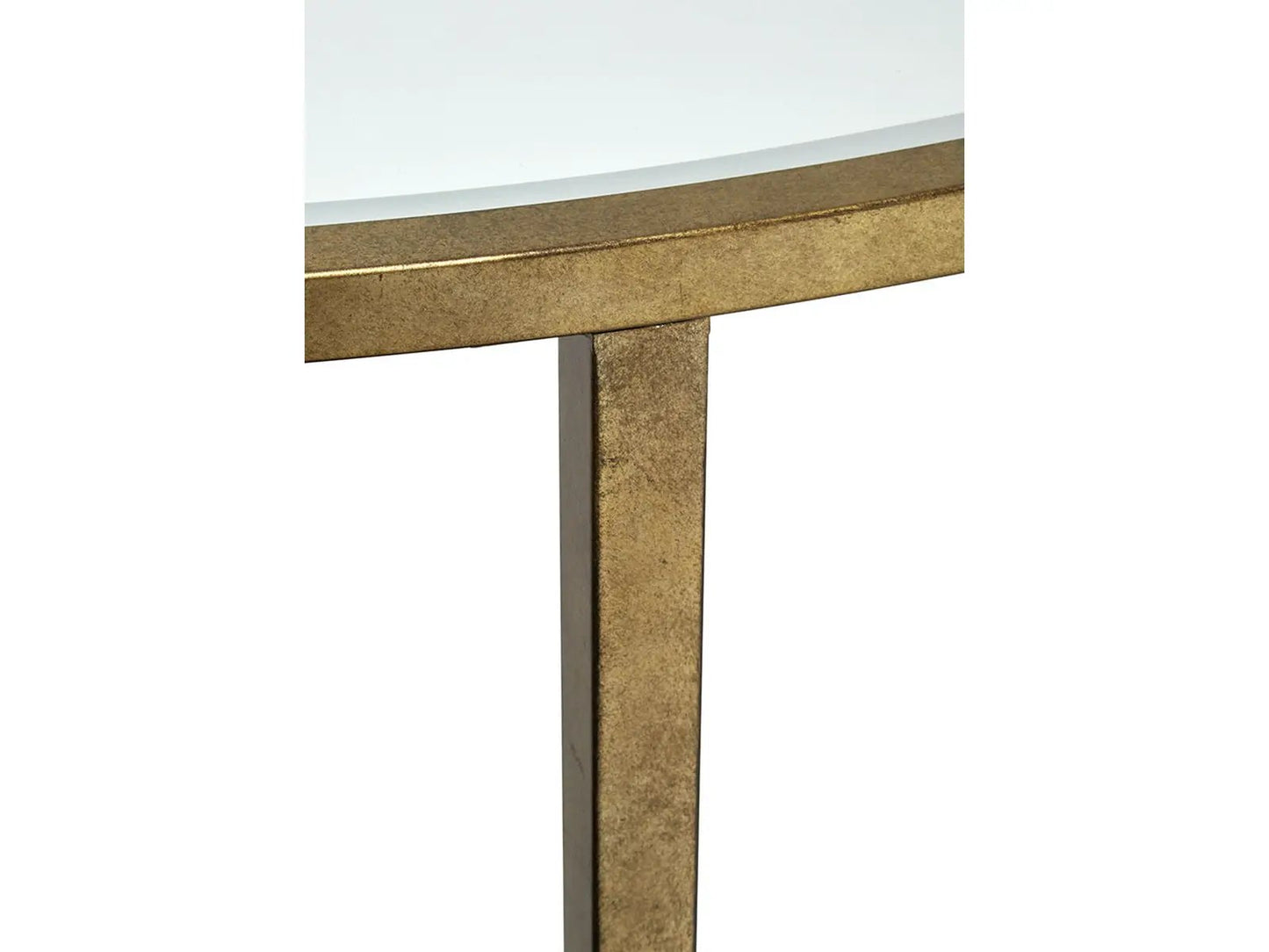 Copia Oval End Table Antiqued Silver Crafted
