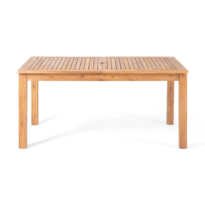 Outdoor Acacia Wood and Expandable Dining Table