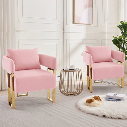 Modern Classic Teddy Fleece Chair with Metal Foot