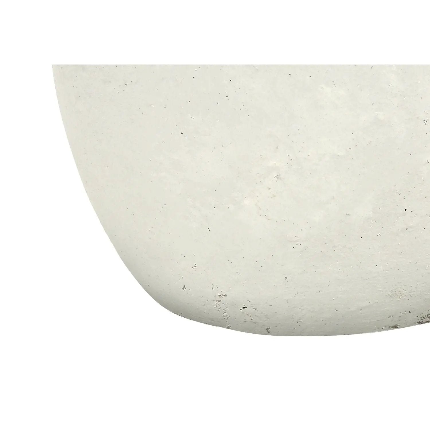 Table lamp base cream resin with curved, concrete-like texture on Tampa Home & Garden Store