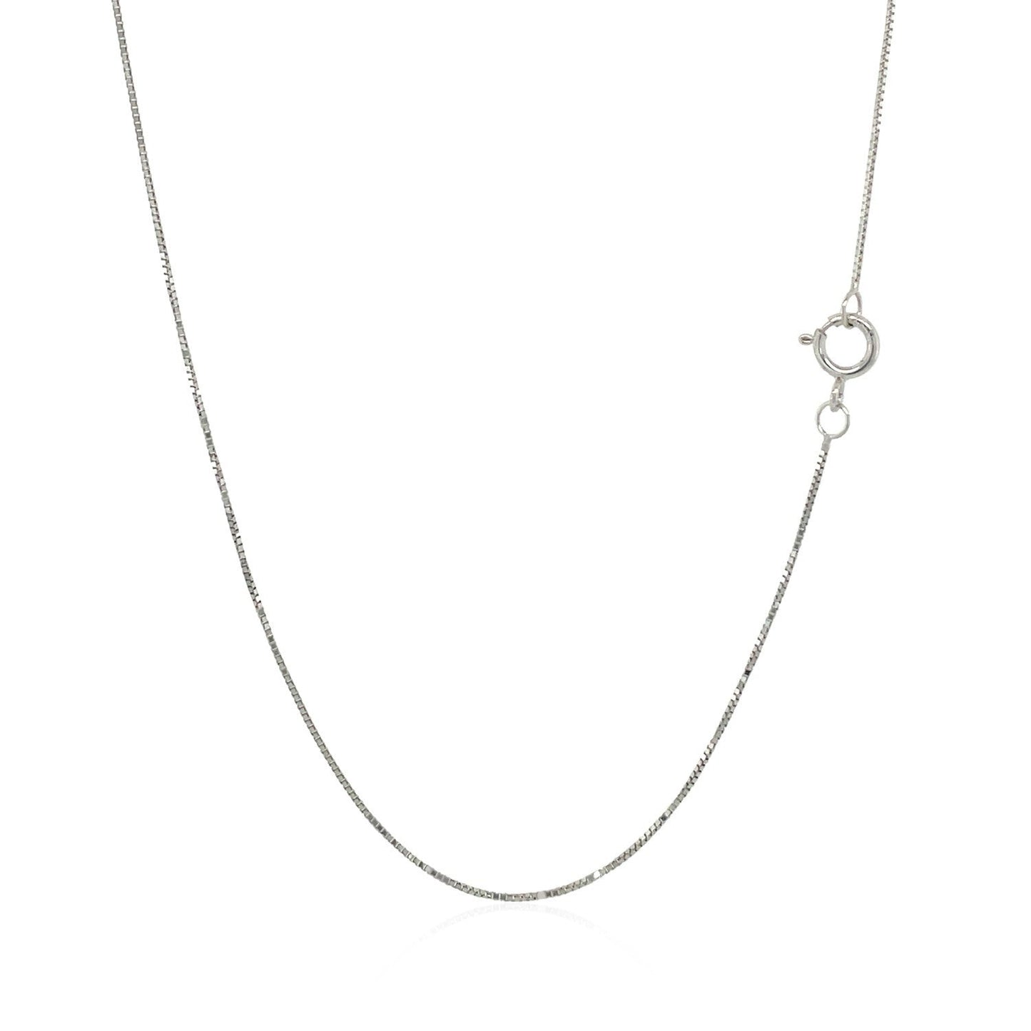 14k white gold classic box chain necklace 0.45mm with spring ring clasp by Bids.com on Tampa Home & Garden Store