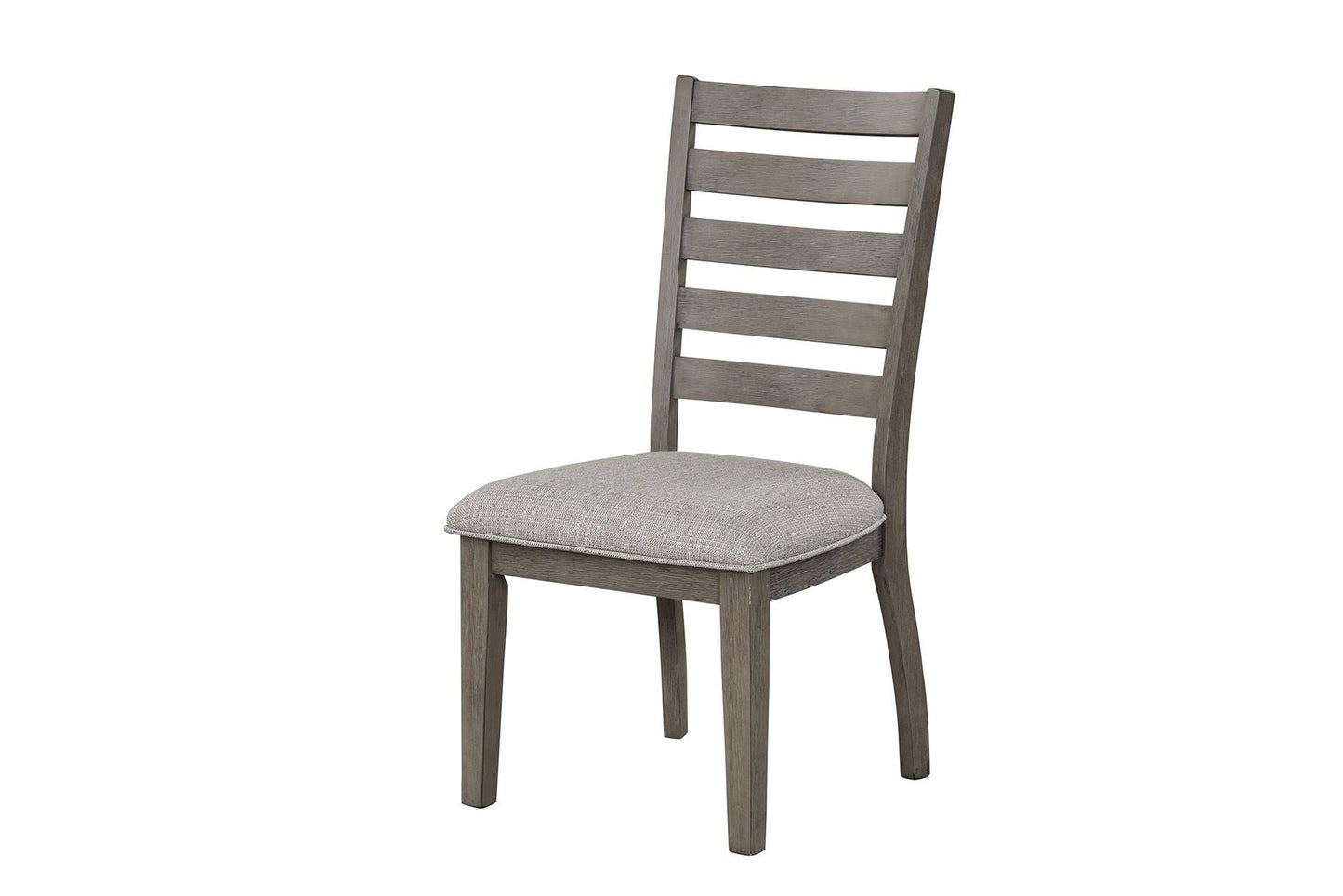 Side Dining Chair with Ladder Back Set of 2 Gray