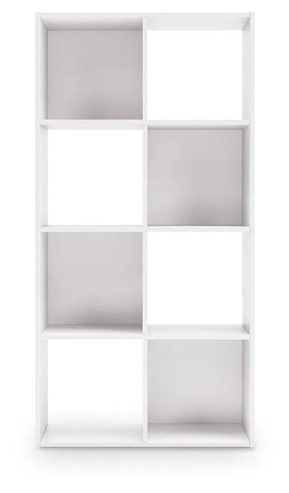 Onita Cube Organizer white cube storage unit with 8 compartments and grey back panels on Tampa Home & Garden Store