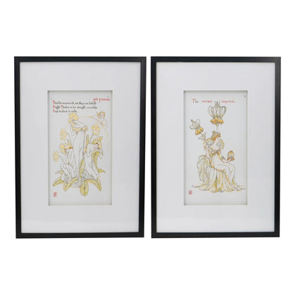 Wall Art Set Of 2 Multicolor Decor For Home