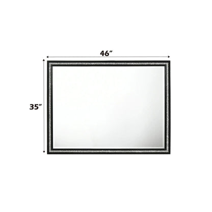 Haiden Weathered Mirror Black with Silver Trim
