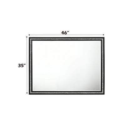 Haiden Weathered Mirror with Beveled Glass - Black frame by HouseOfZazla Mirrors on Tampa Home & Garden Store