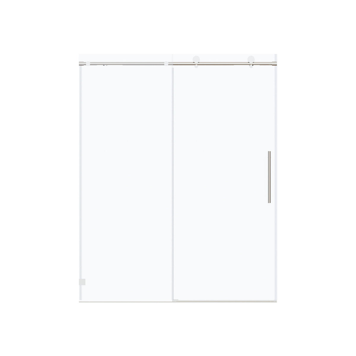 Frameless sliding shower door with clear glass and soft close top rail HouseOfZazla on Tampa Home & Garden Store