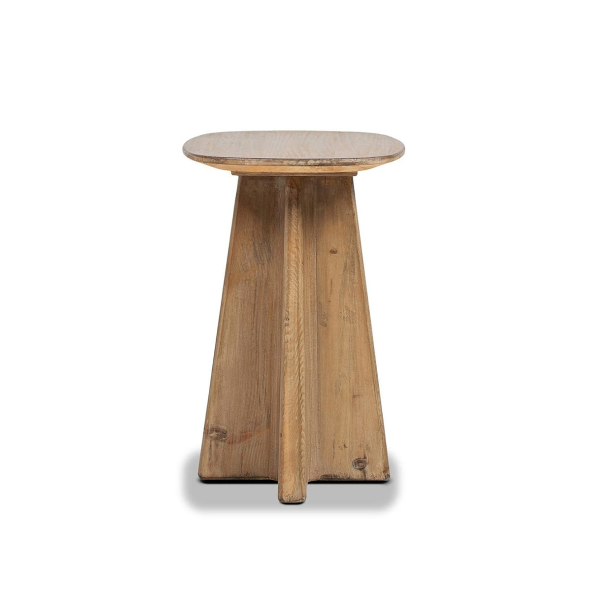 Antique brown rectangular end table with sculpted pedestal base wood by HouseOfZazla on Tampa Home & Garden Store