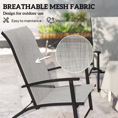 Portable Folding Patio Chairs and Metal Frame