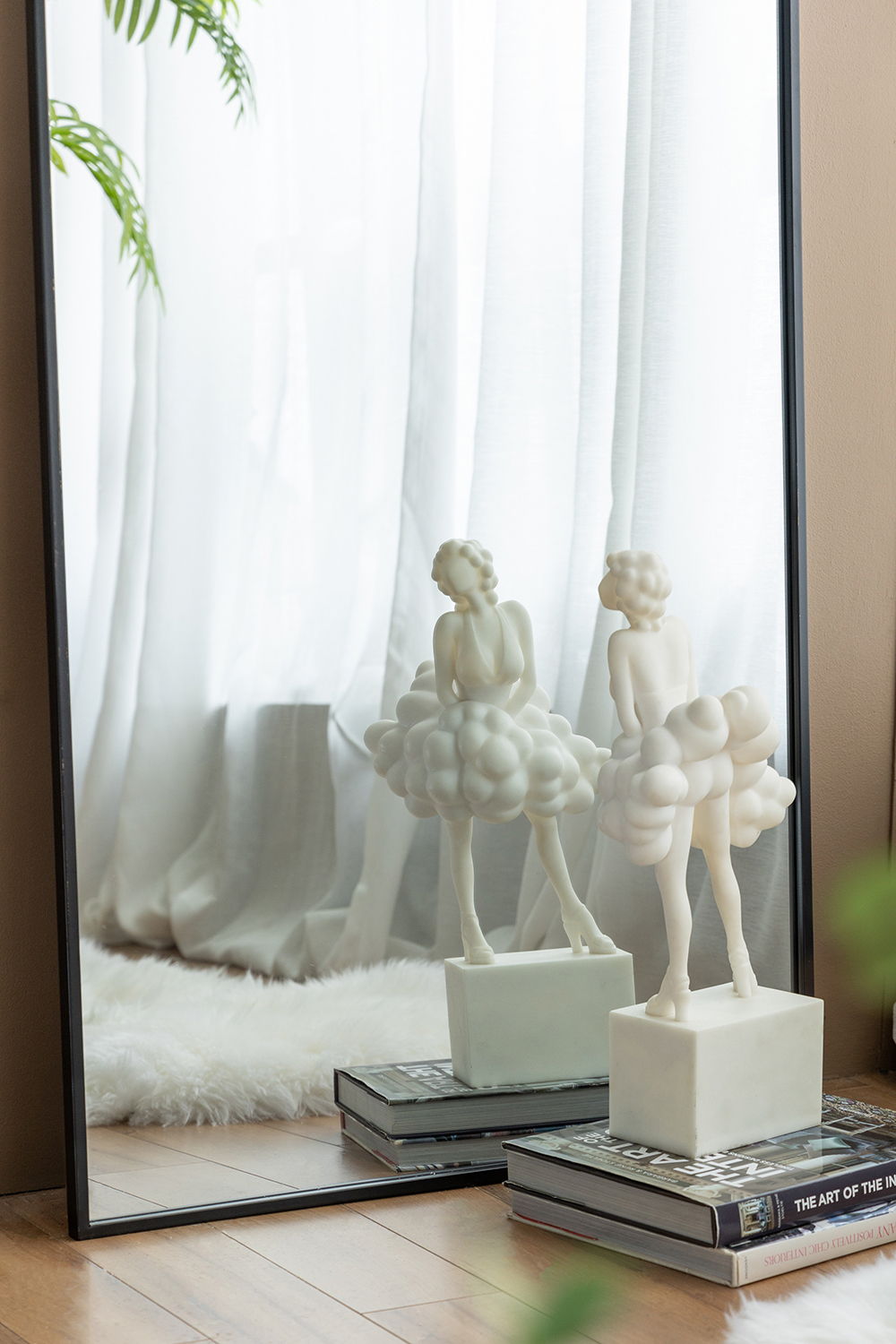 The Celine Arch Body Mirror with slim black frame, floor mirror by HouseOfZazla on Tampa Home & Garden Store