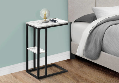C Shaped Accent Table with Contemporary Design