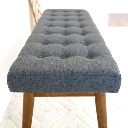 Modern gray velvet upholstered bench by HouseOfZazla on Tampa Home & Garden Store