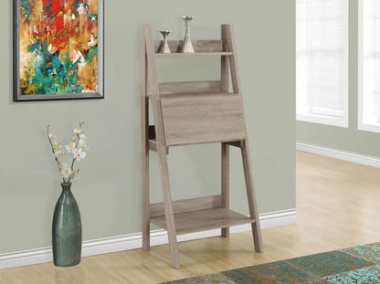 Computer desk for home office with leaning ladder design, light wood finish and shelves on Tampa Home & Garden Store