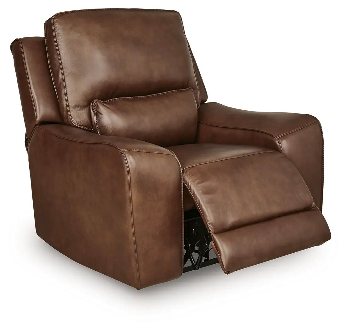 DeepWakes power recliner brown leather with adjustable headrest by Unique Piece Furniture on Tampa Home & Garden Store