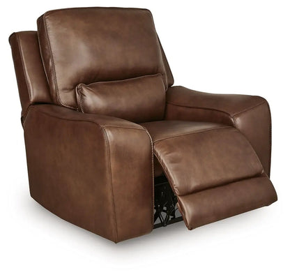 DeepWakes power recliner brown leather with adjustable headrest by Unique Piece Furniture on Tampa Home & Garden Store