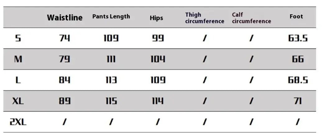 Slightly Flared Wide Leg Jeans size chart for FLIPSTYLEZLLC men's loose trousers with waist S-XL on Tampa Home & Garden Store