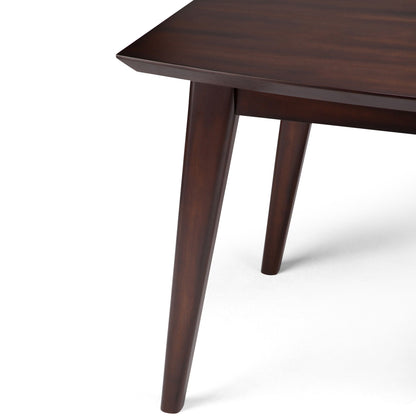 HouseOfZazla rubberwood rectangular dining table with dark espresso finish and rounded edge on Tampa Home & Garden Store