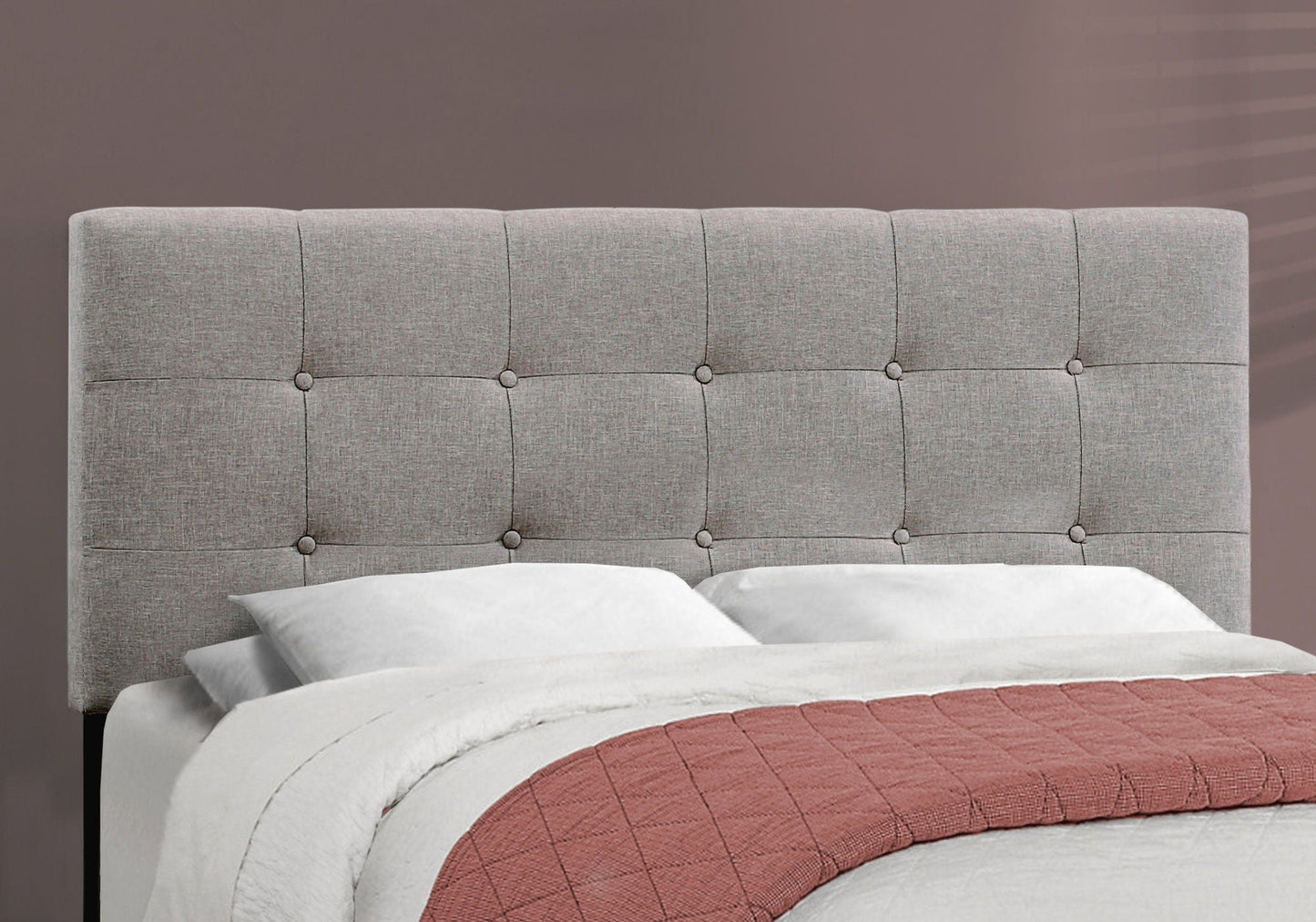 Transitional Upholstered Bed Frame and Headboard