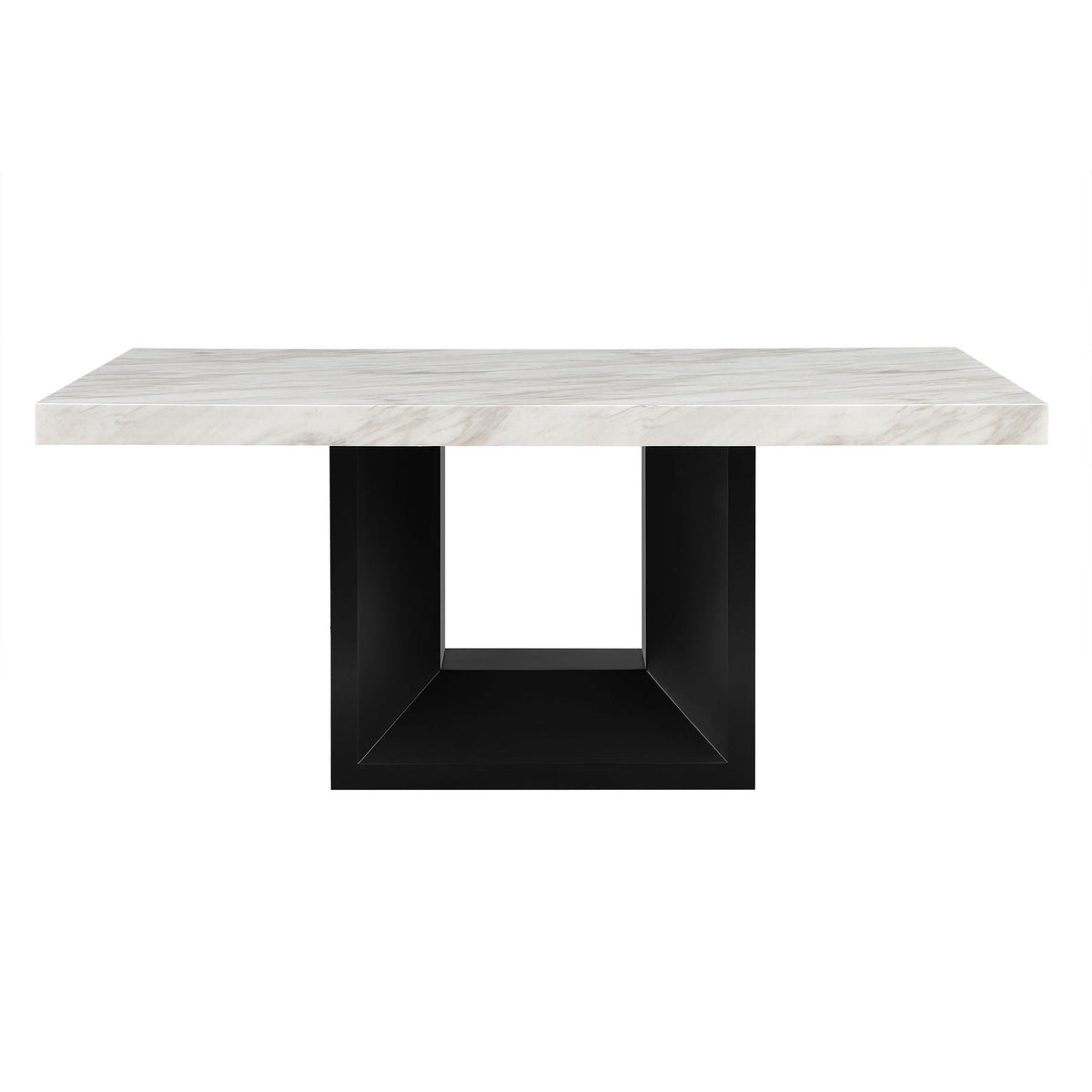 Sheena dining table with faux marble top white/gray by HouseOfZazla on Tampa Home & Garden Store