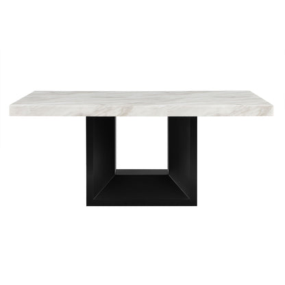 Sheena dining table with faux marble top white/gray by HouseOfZazla on Tampa Home & Garden Store