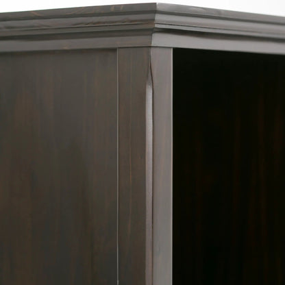 Amherst cube storage bookcase dark espresso wood corner with beveled edge Unique Piece Furniture on Tampa Home & Garden Store