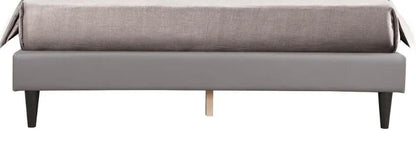 Upholstered bed frame Button Tufted Bed in gray fabric by Unique Piece Furniture on Tampa Home & Garden Store