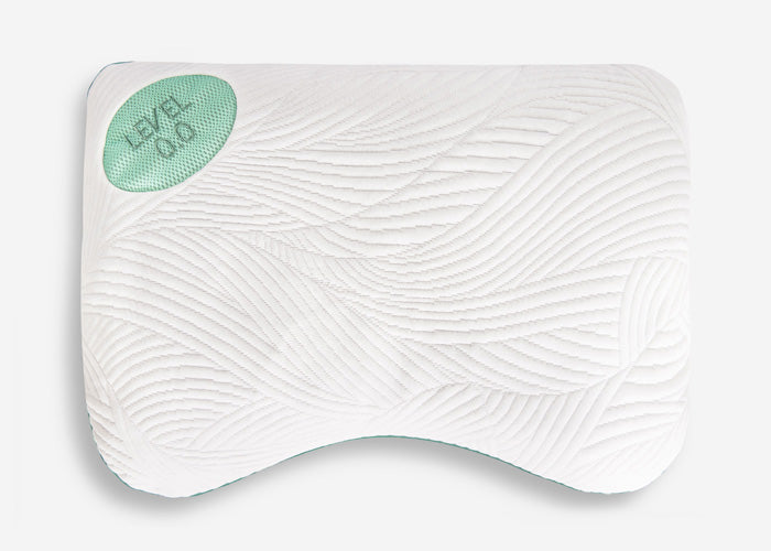 BedGear Level Cuddle Curve Pillow white curved backrest pillow with textured quilting on Tampa Home & Garden Store