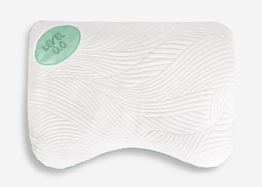 BedGear Level Cuddle Curve Pillow white curved backrest pillow with textured quilting on Tampa Home & Garden Store