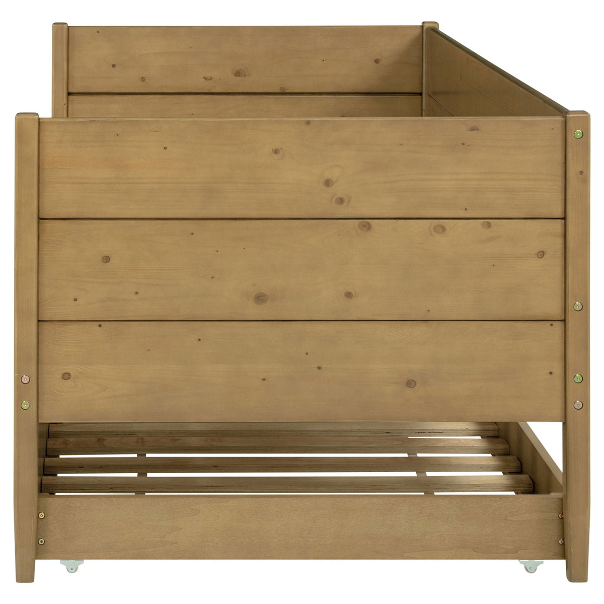 Stewart Twin Daybed with Trundle in natural wood finish by HouseOfZazla on Tampa Home & Garden Store