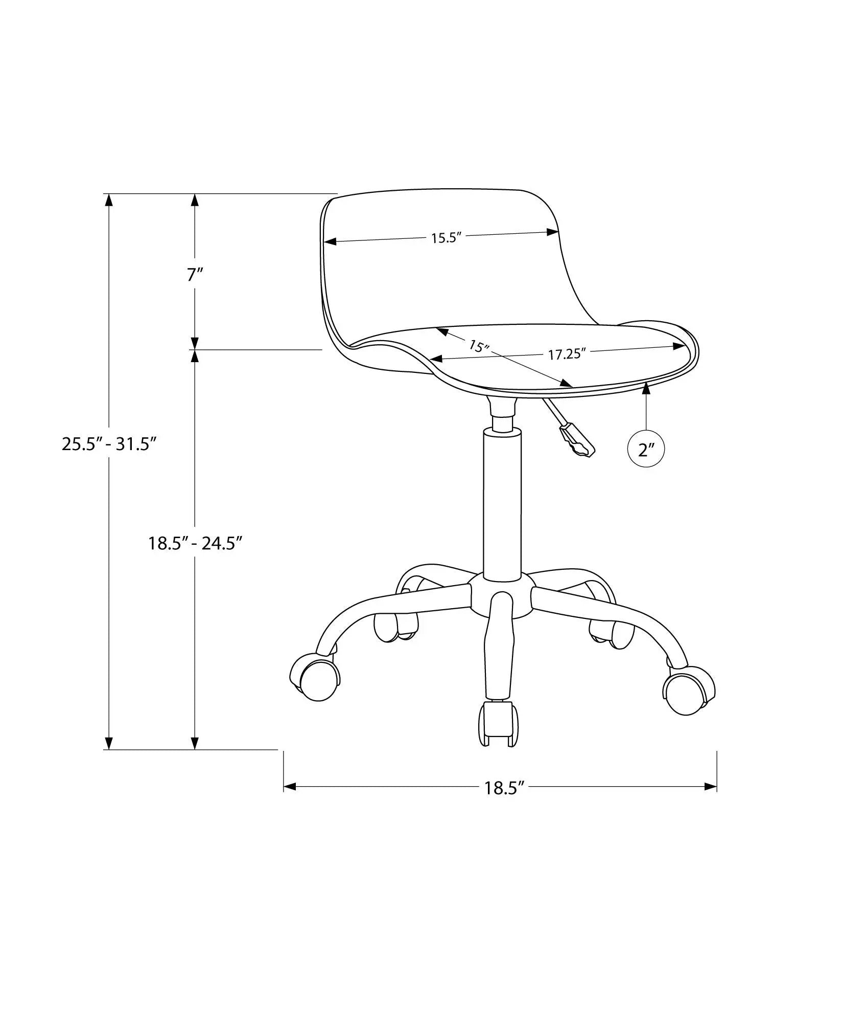 Office chair by Unique Piece Furniture, adjustable height, swivel, ergonomic modern line drawing on Tampa Home & Garden Store