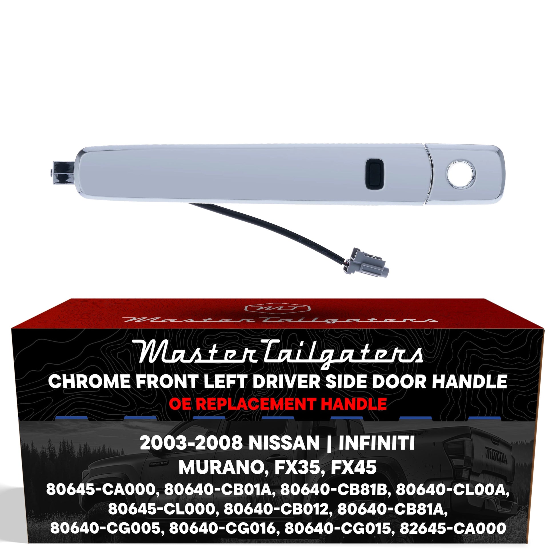 Chrome exterior door handle for Nissan Murano 05-07 / Infiniti FX35 FX45 03-08, front left on Tampa Home & Garden Store