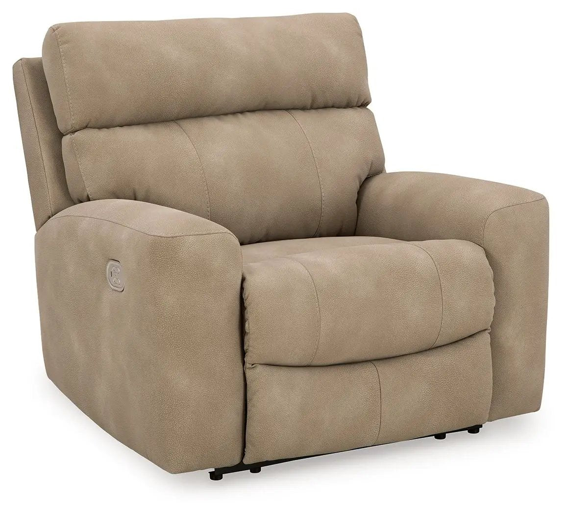 Next-Gen Durapella power recliner with adjustable headrest in tan on Tampa Home & Garden Store