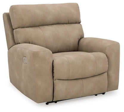 Next-Gen Durapella power recliner with adjustable headrest in tan on Tampa Home & Garden Store