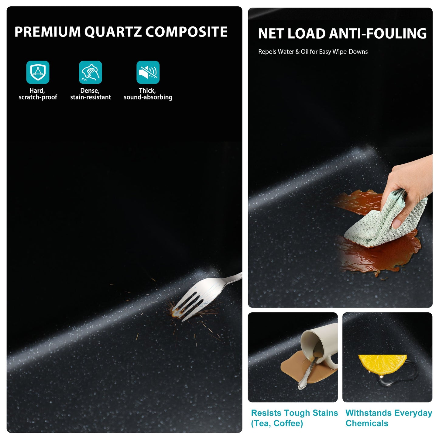 Premium Quartz Sink and Composite Design