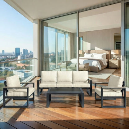 Modern Outdoor Sofa Set with the Coffee Table