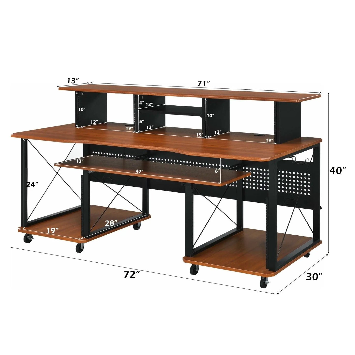 Megara Music Desk With Multiple Storage Solutions