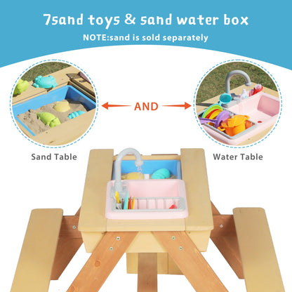Kids cedar outdoor dining table with sand and water conversion by HouseOfZazla on Tampa Home & Garden Store