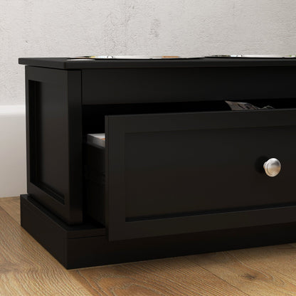 PawHut Large Elevated Dog Bowls with Storage Drawer on a black wooden stand with stainless bowls on Tampa Home & Garden Store