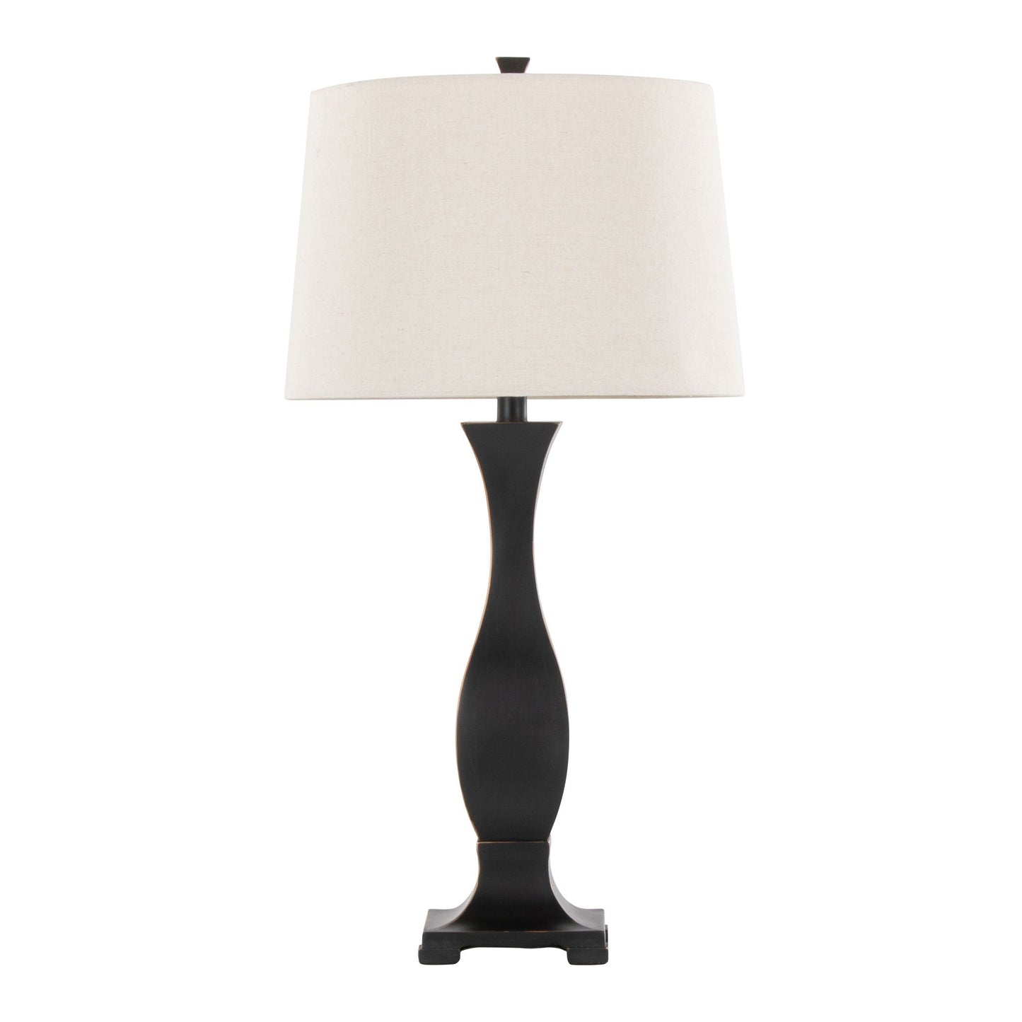 Riley Contemporary Table Lamp Set of 2 with oil rubbed bronze base and oat shade on Tampa Home & Garden Store