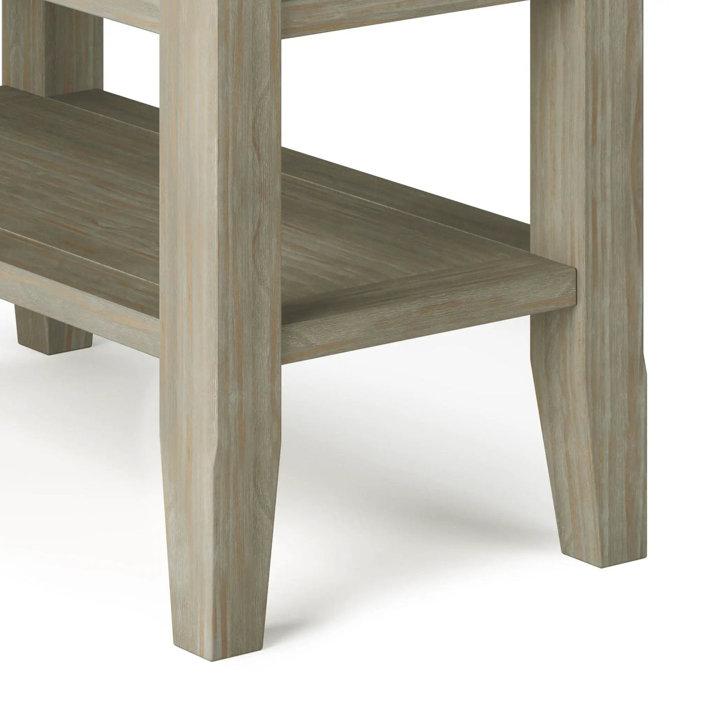 Acadian Narrow Side Table Handcrafted Solid Wood