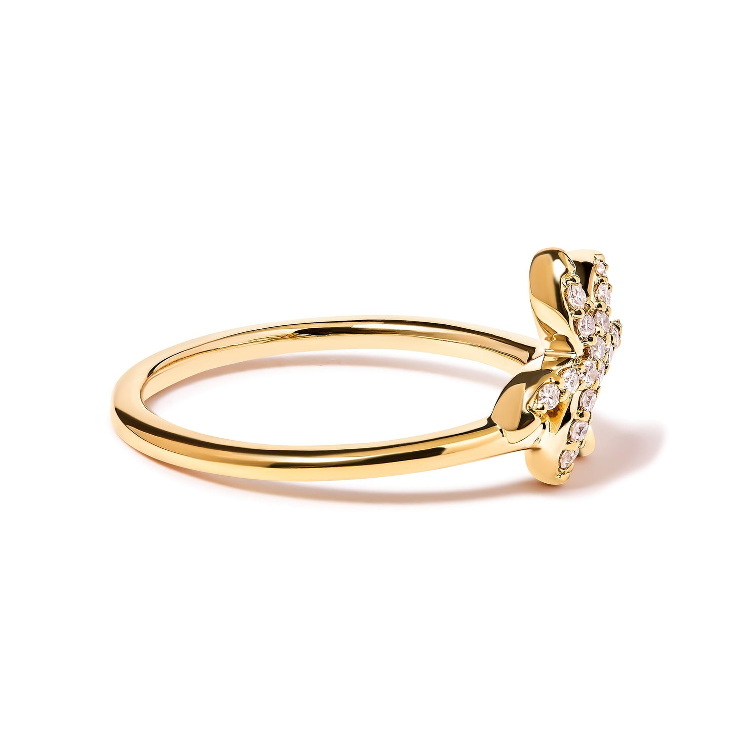10K yellow gold palm tree diamond ring with diamond-accented leaves, size 7 on Tampa Home & Garden Store