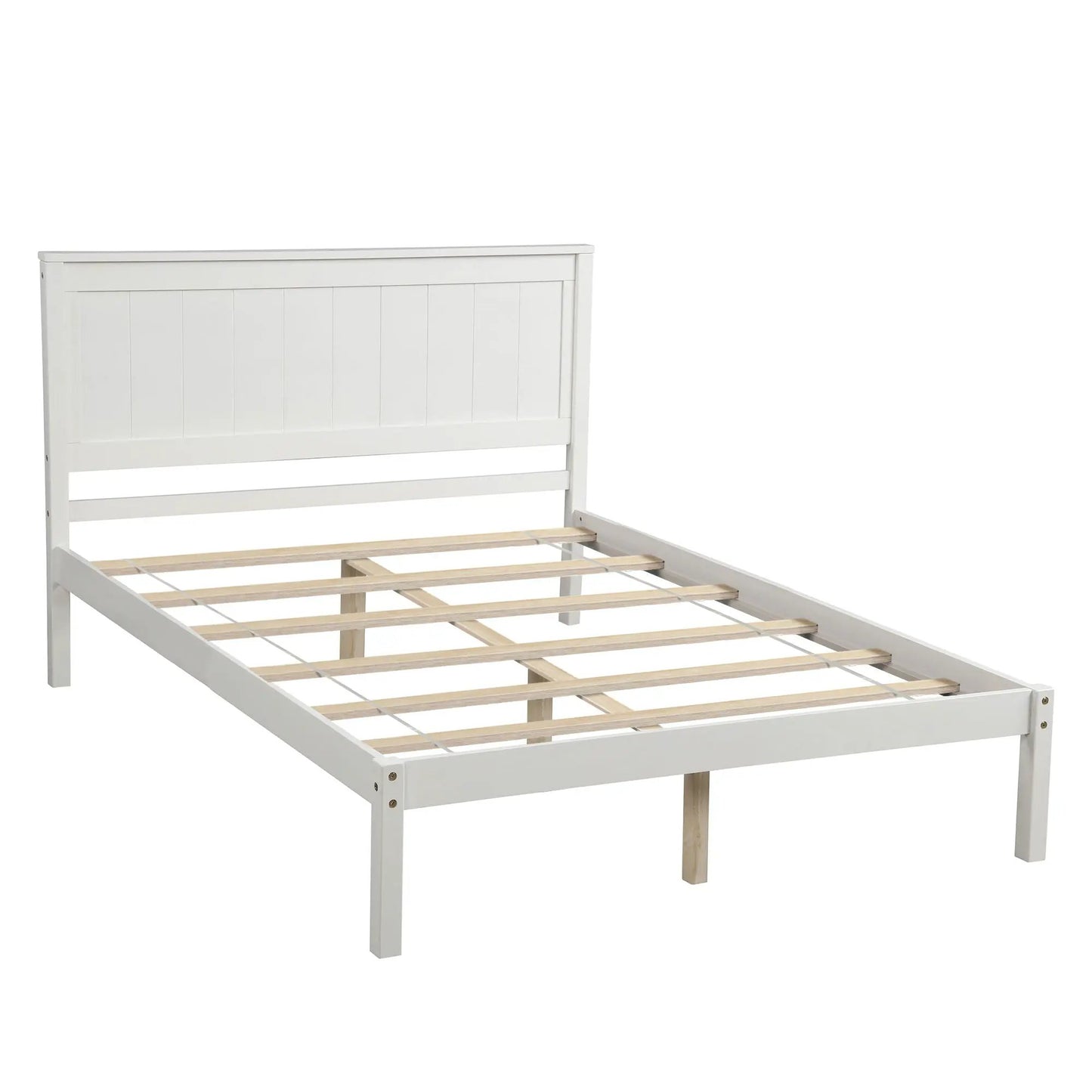 Platform Bed Frame With Headboard in Espresso