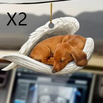 Car Pendant Sleeping Dog Angel Decor Hanging