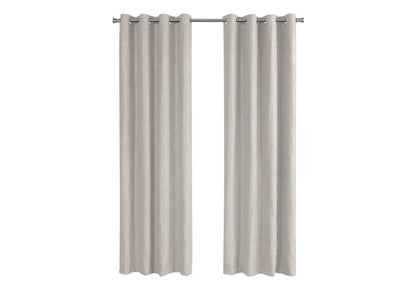 2-piece curtain set room darkening grommet panels beige Unique Piece Furniture on Tampa Home & Garden Store