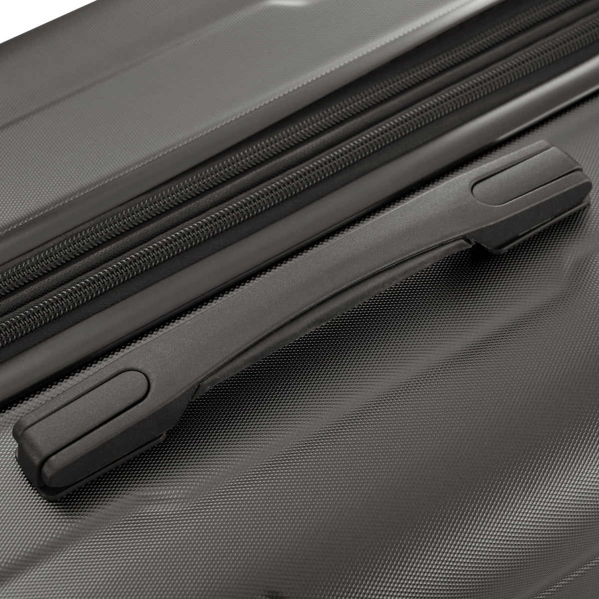 2-Piece luggage set in black ABS hard-shell with textured surface and dual zippers on Tampa Home & Garden Store