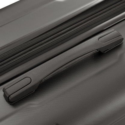 2-Piece luggage set in black ABS hard-shell with textured surface and dual zippers on Tampa Home & Garden Store