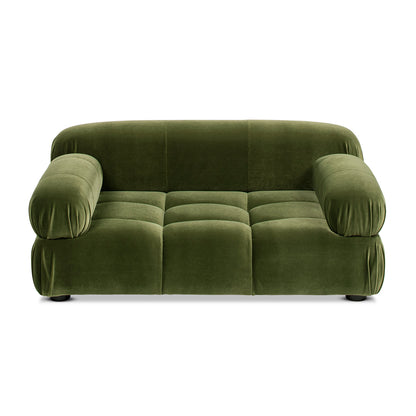 Marcel upholstered pet bed olive green velvet sofa with rounded arms by HouseOfZazla on Tampa Home & Garden Store