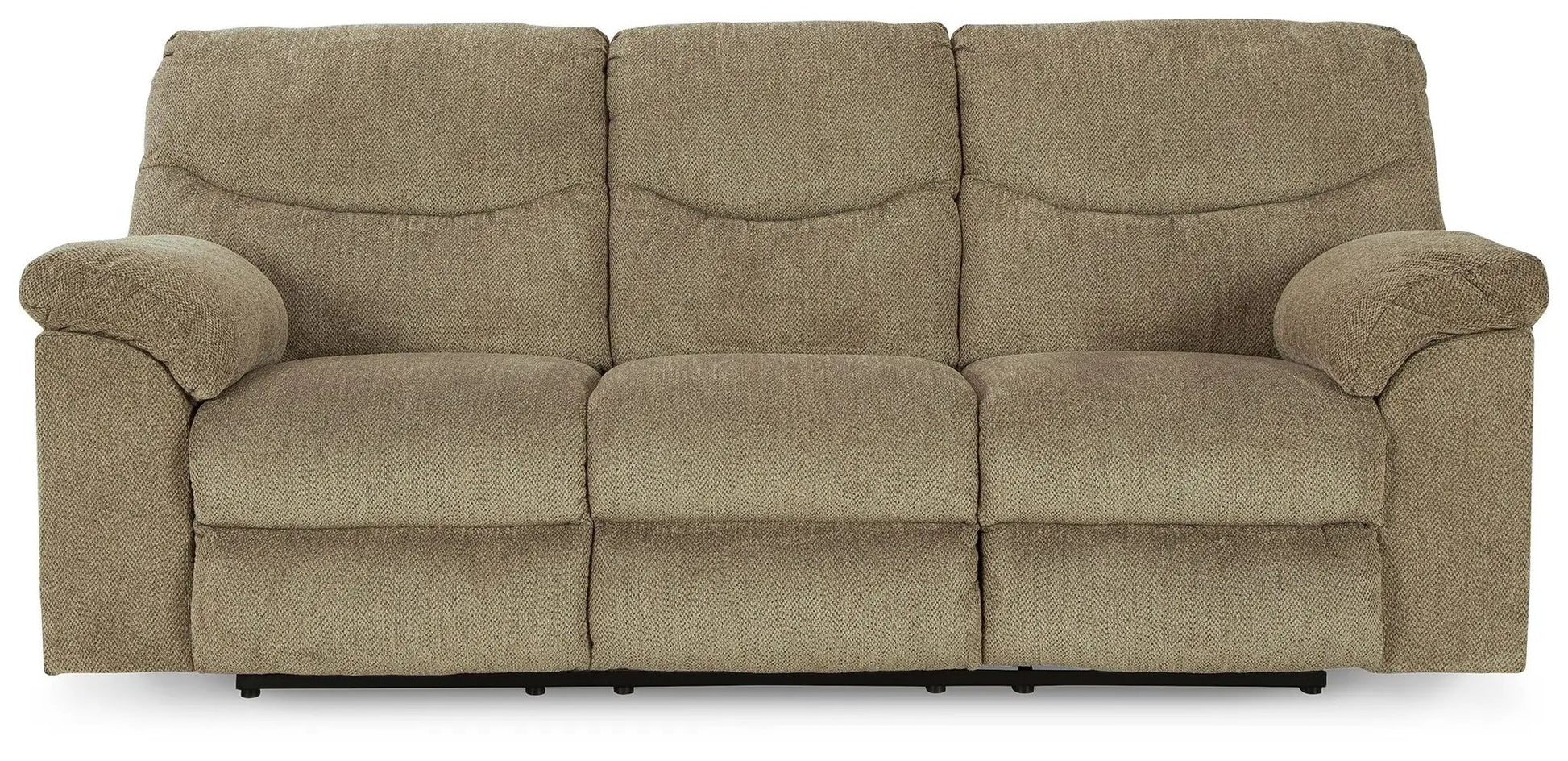 Alphons reclining sofa by Unique Piece Furniture in beige fabric, 3-seat with plush cushions on Tampa Home & Garden Store