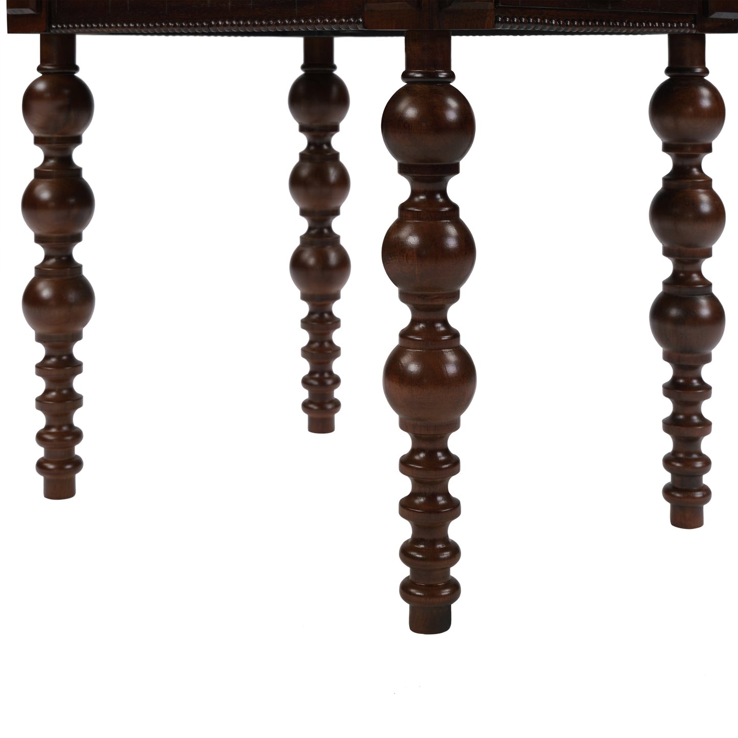 Solid Wood End Table with Drawer in Espresso Finish by HouseOfZazla with turned legs on Tampa Home & Garden Store