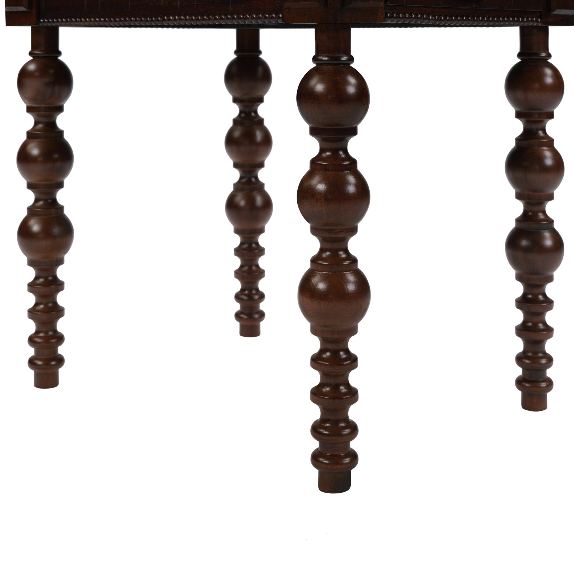 Solid Wood End Table with Drawer in Espresso Finish by HouseOfZazla with turned legs on Tampa Home & Garden Store